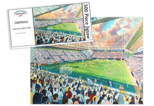 Deepdale Stadium Fine Art Jigsaw Puzzle