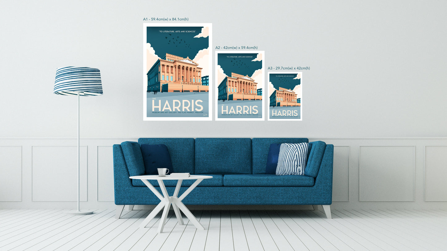 The Harris Museum Vintage Travel Poster Print