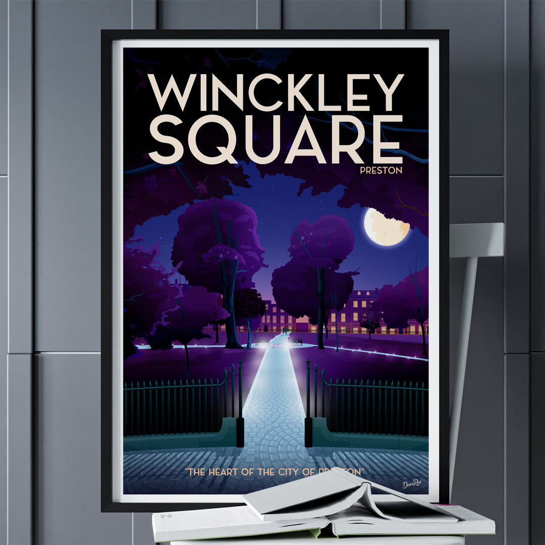 Winckley Square Preston (Evening Version) Poster Print