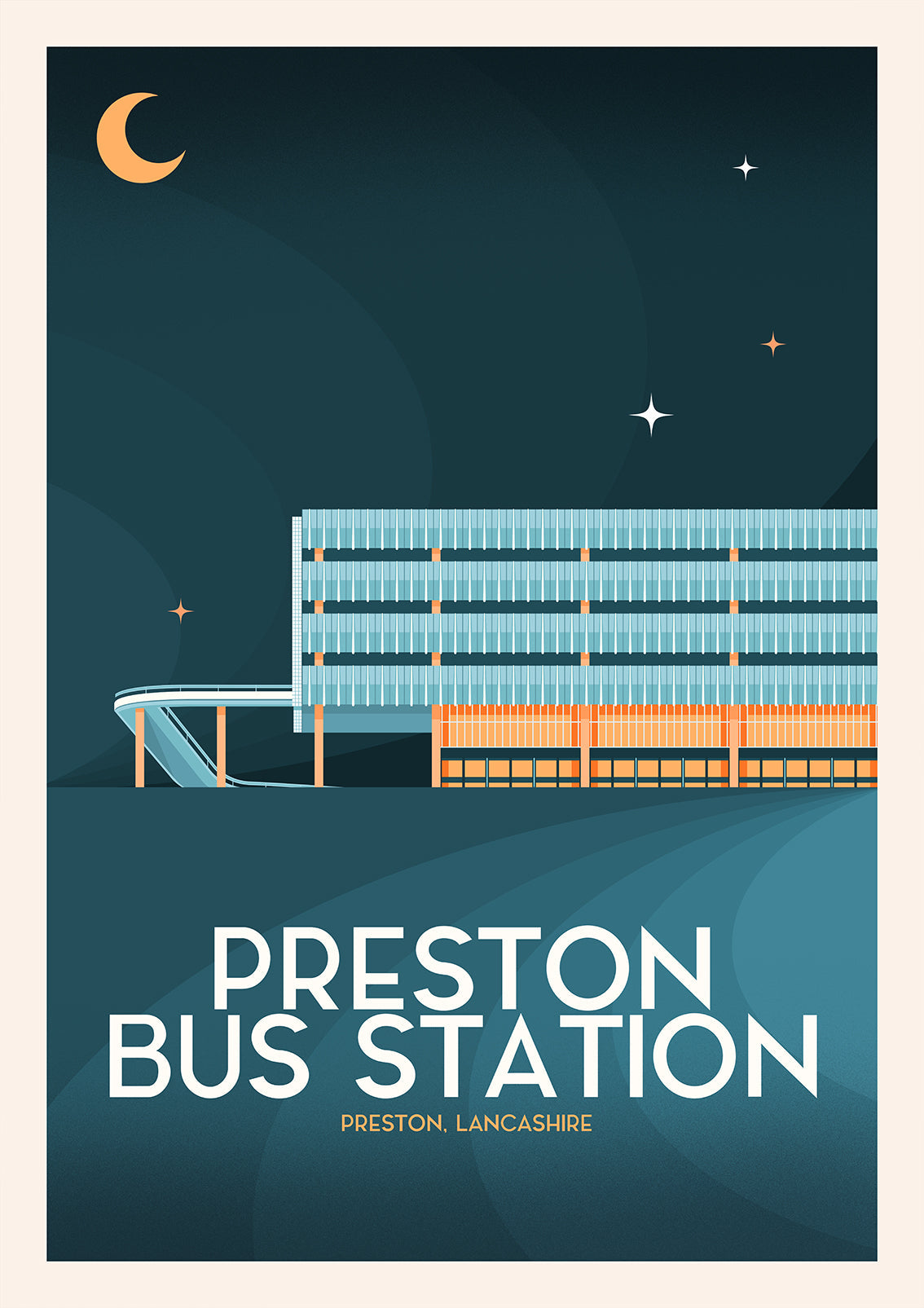 Preston Bus Station A3 Print