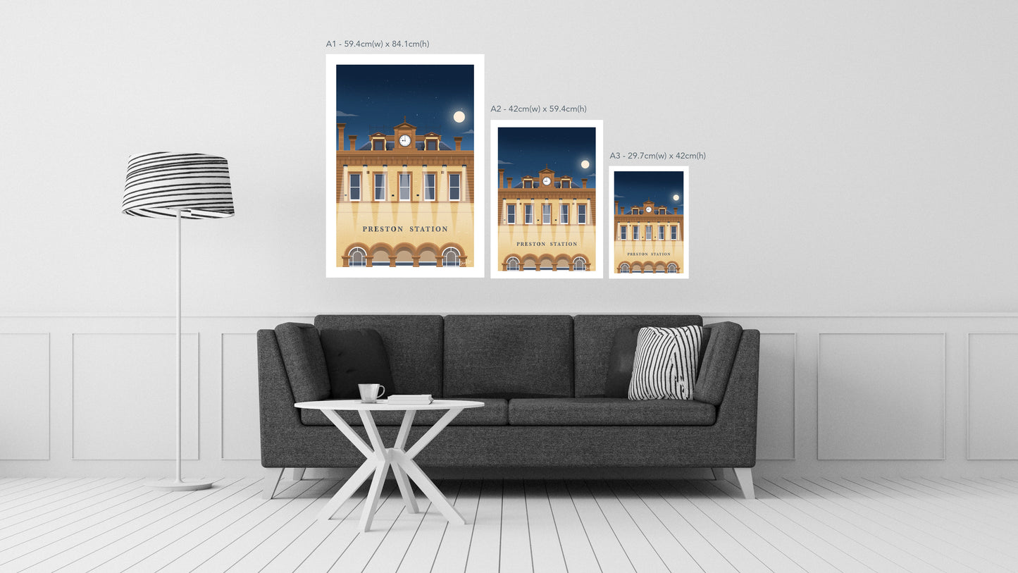 Preston Railway Station Poster Print