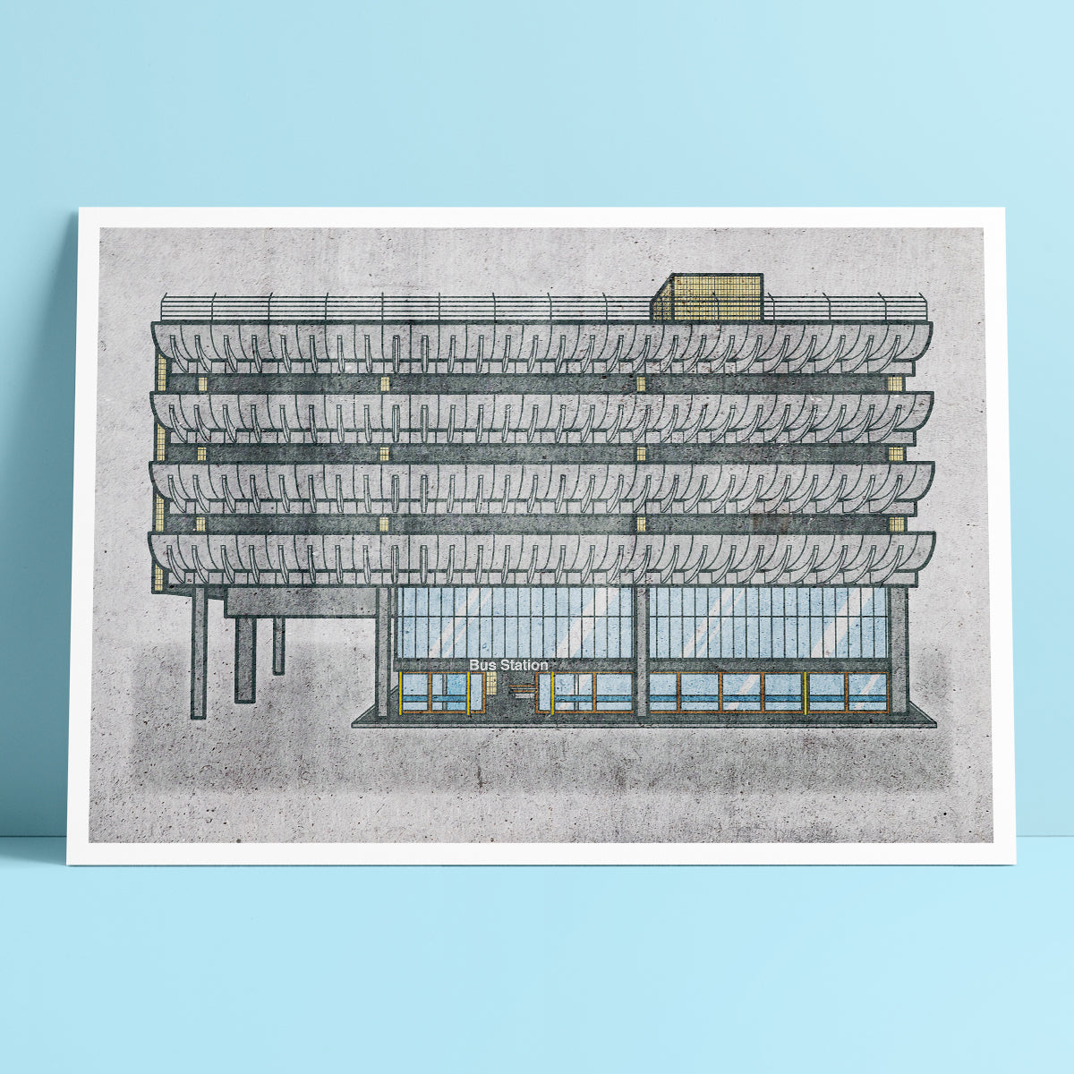 Preston Bus Station Illustrative Print