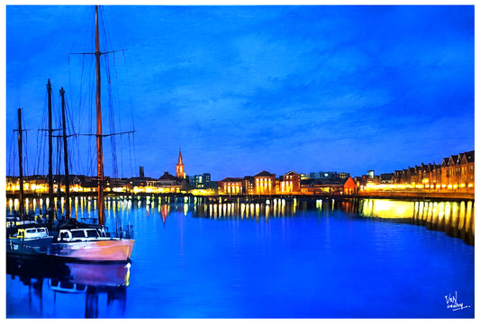 Preston Docks Watercolour Print