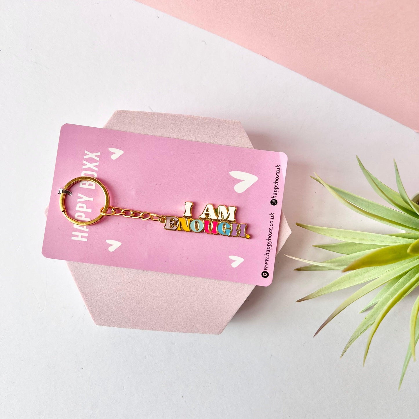 I Am Enough keyring