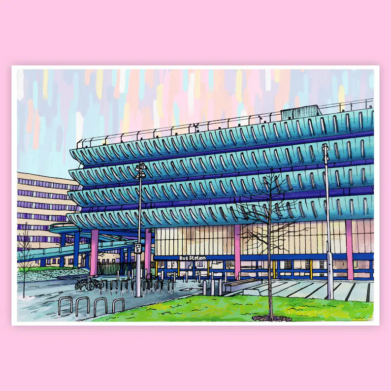 Preston Bus Station Print