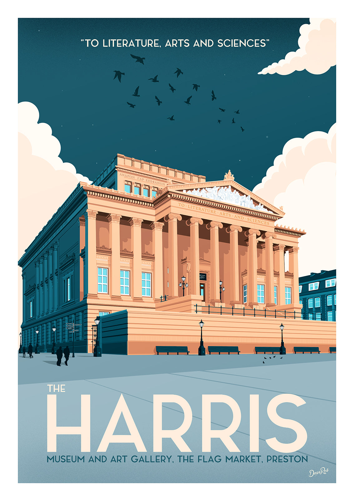 The Harris Museum Vintage Travel Poster Print