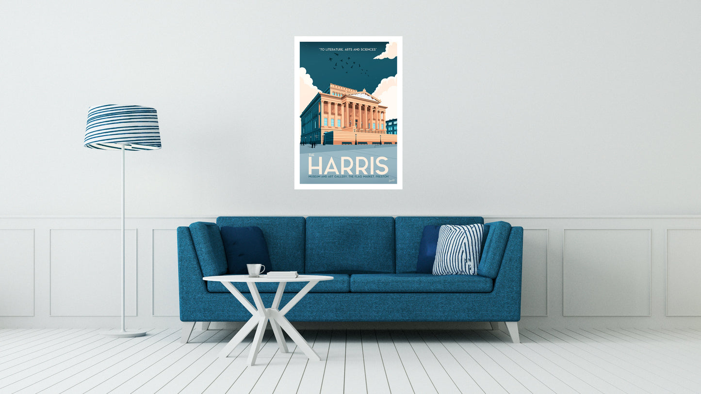 The Harris Museum Vintage Travel Poster Print