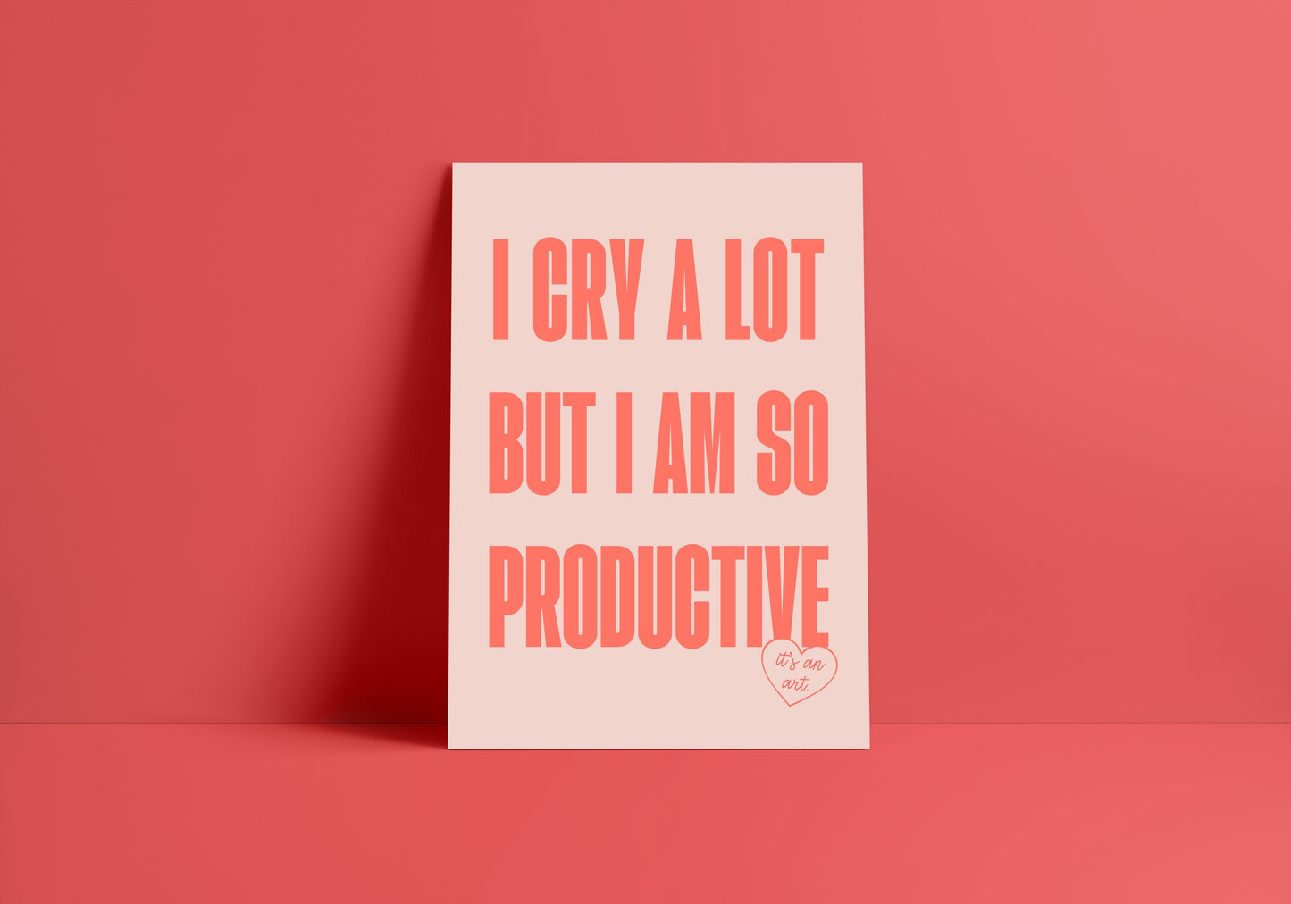 I Cry A Lot But I Am So Productive (Taylor Swift inspired) A4 Lyric Art Print