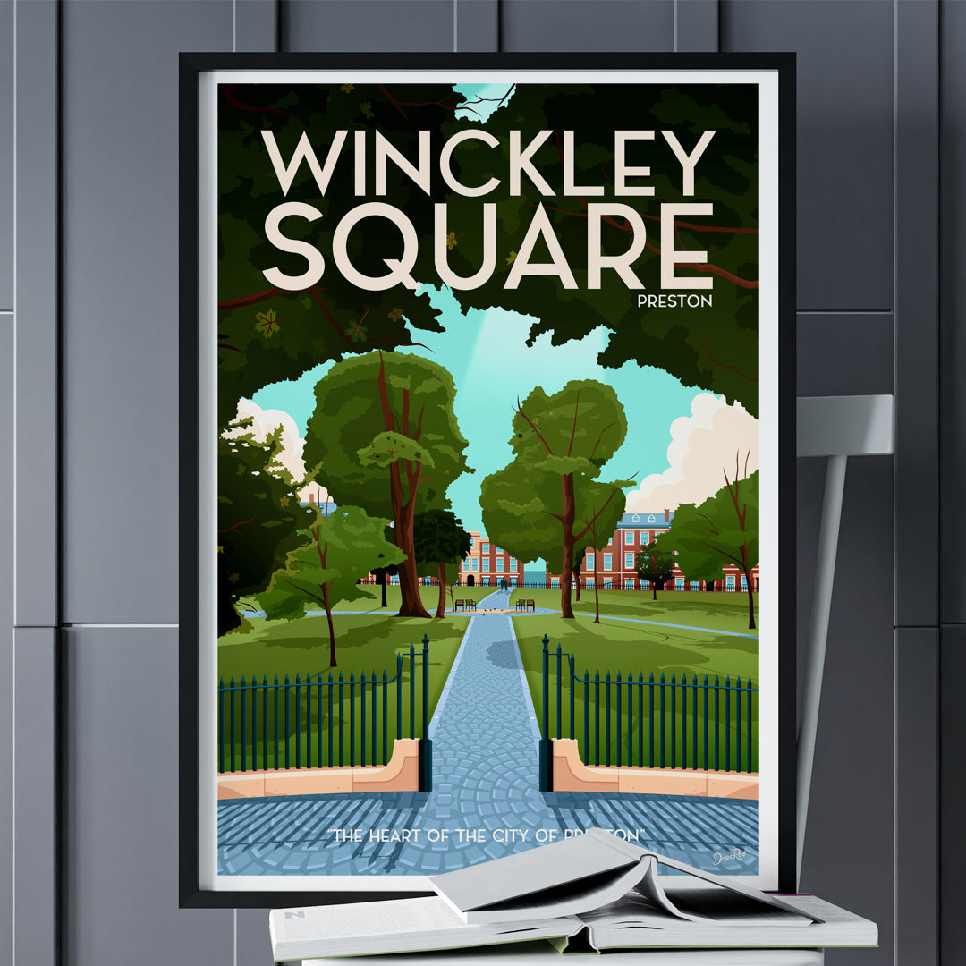 Winckley Square Preston (Day Version) Poster Print