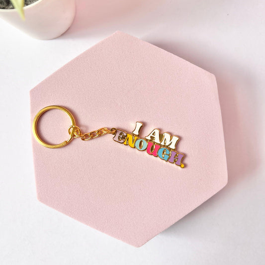 I Am Enough keyring