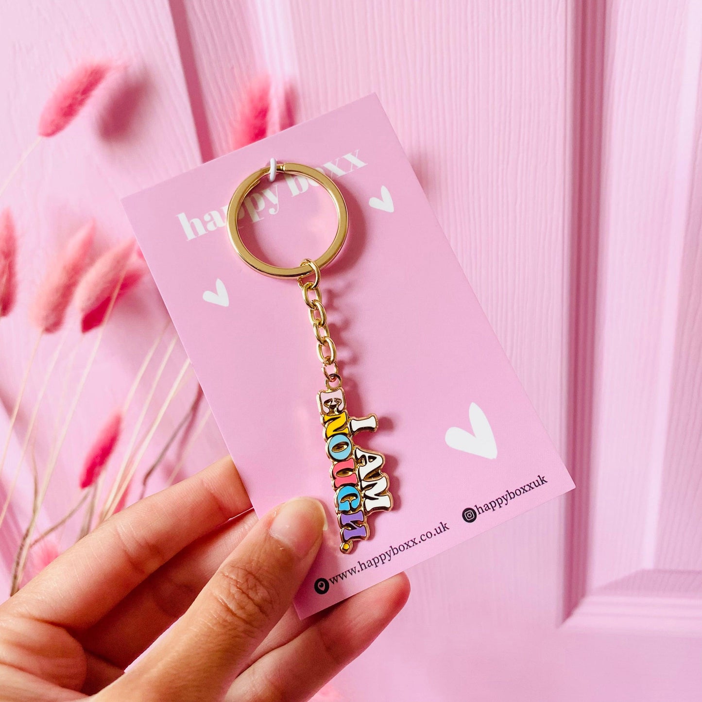 I Am Enough keyring