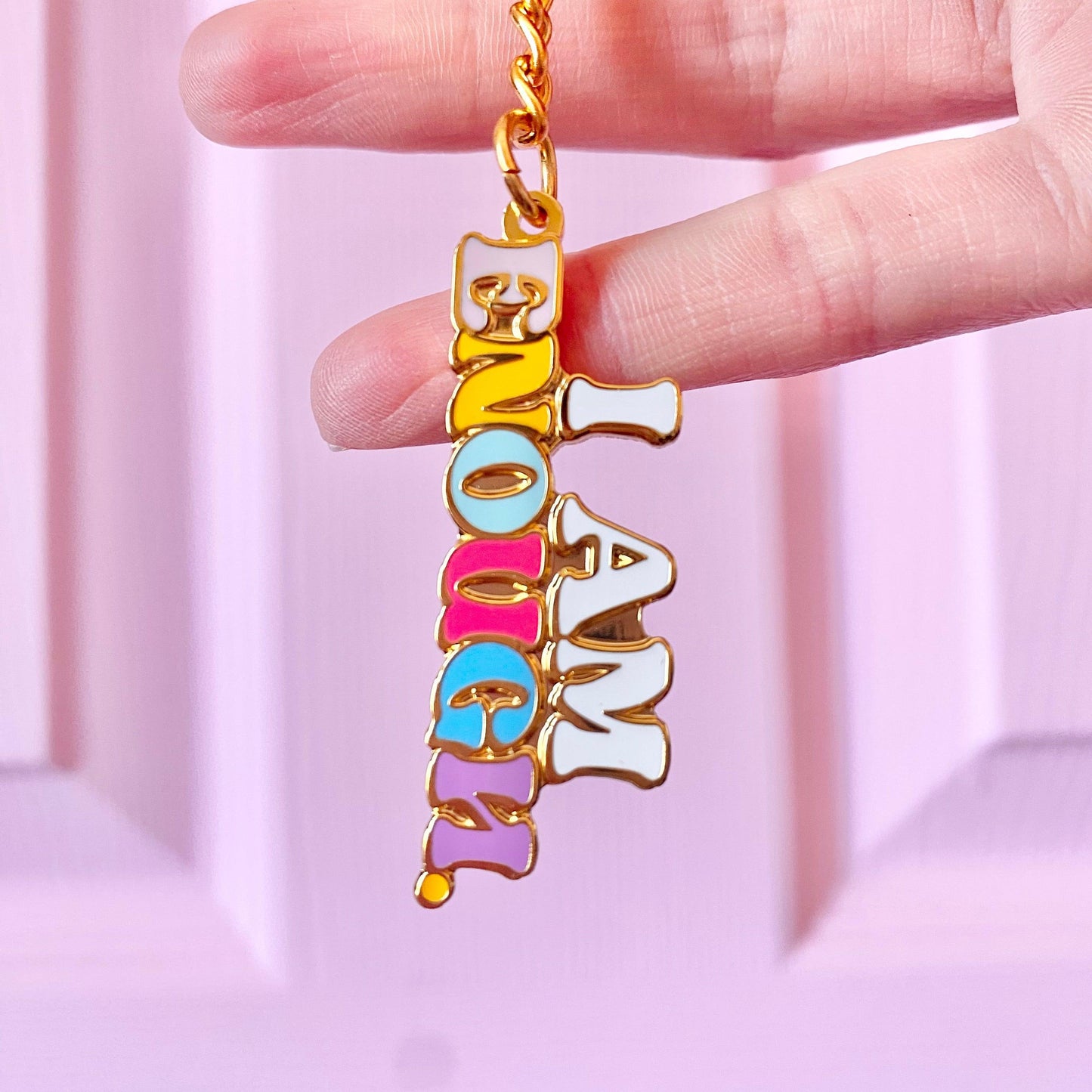 I Am Enough keyring