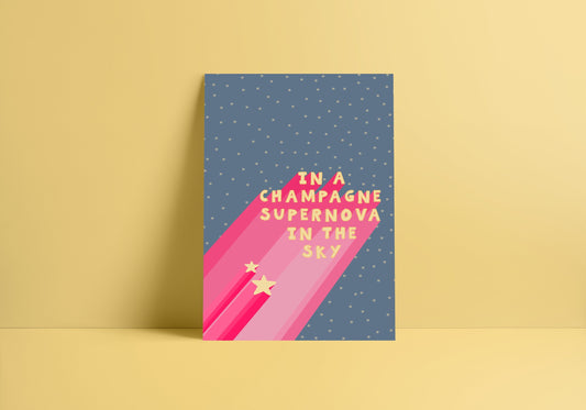 Champagne Supernova (Oasis inspired) A4 Lyric Art Print