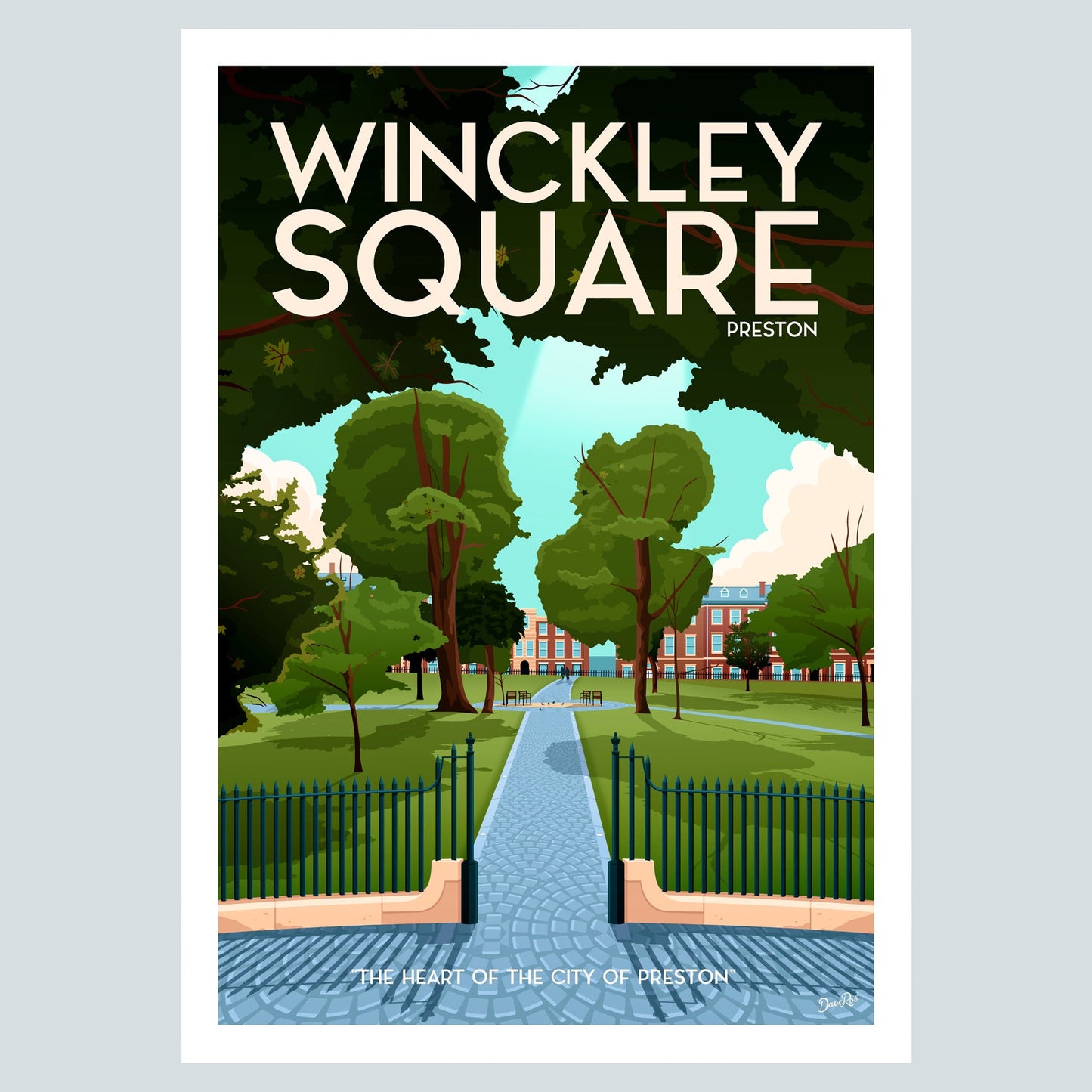 Winckley Square Preston (Day Version) Poster Print