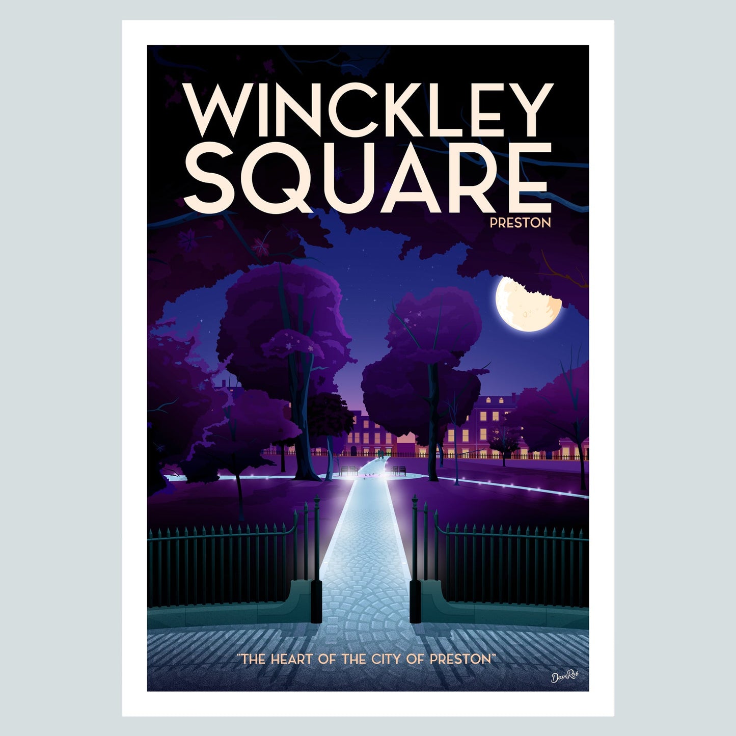 Winckley Square Preston (Evening Version) Poster Print